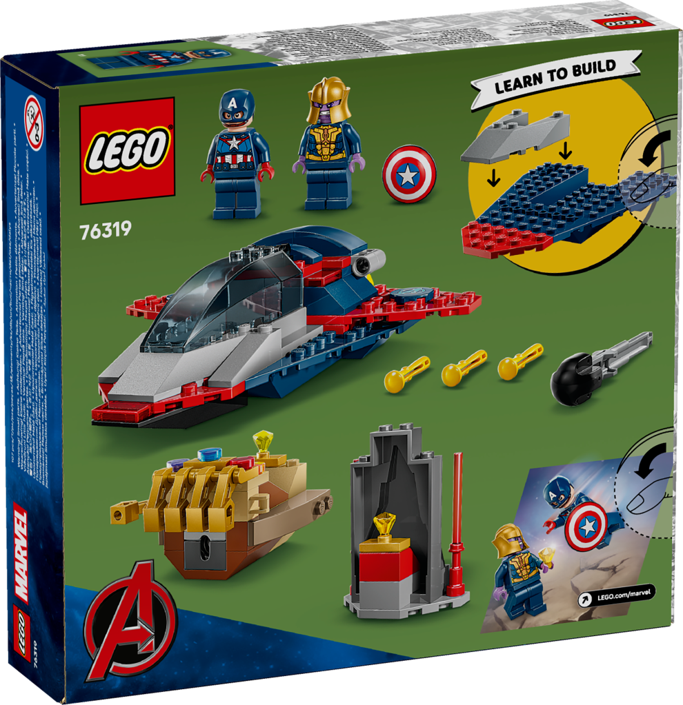 boîte LEGO Marvel 76319 : Captain America contre Thanos