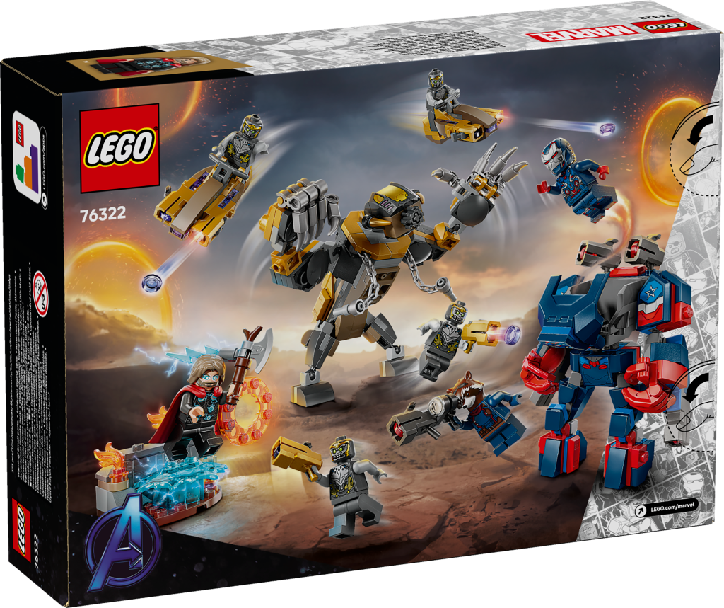 boîte LEGO Marvel 76322 : Avengers – Thor Contre Chitauri