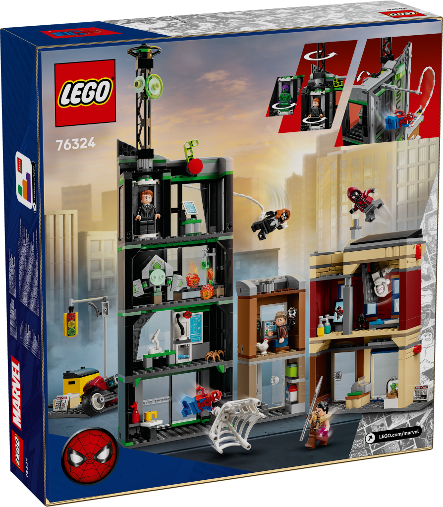 boîte LEGO Marvel 76324 : Spider-Man contre Oscorp