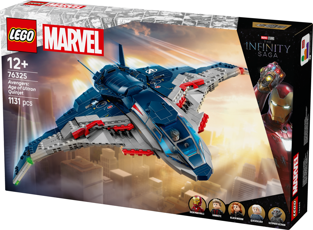 boîte LEGO Marvel 76325 : Le Quinjet d’Avengers – L’Ère d’Ultron