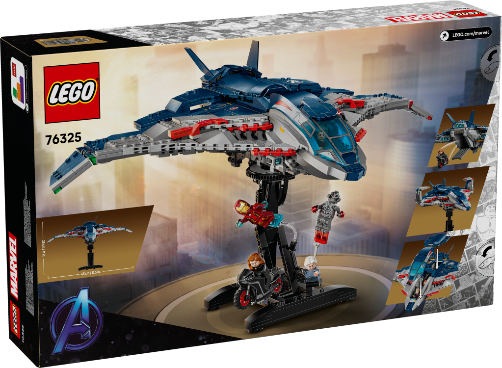 boîte LEGO Marvel 76325 : Le Quinjet d’Avengers – L’Ère d’Ultron
