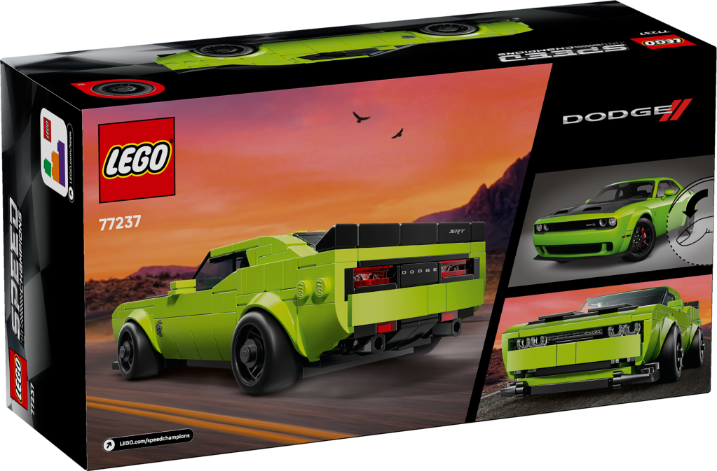 boîte LEGO Speed Champions 77237 Voiture de Sport Dodge Challenger SRT Hellcat