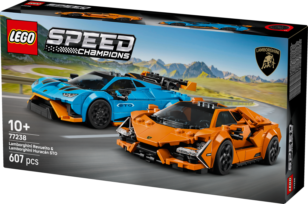 boîte LEGO Speed Champions 77238 Lamborghini Revuelto et Huracán STO