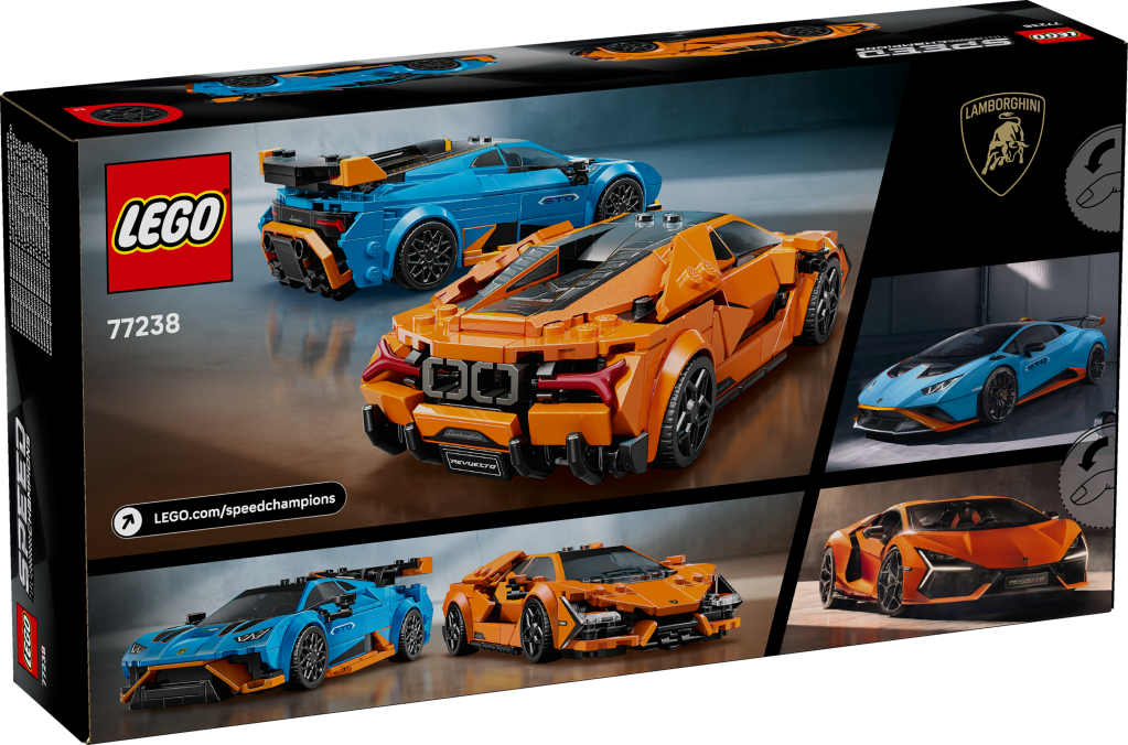 boîte LEGO Speed Champions 77238 Lamborghini Revuelto et Huracán STO