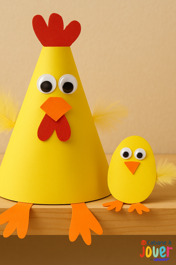 bricolage paques maternelle poule