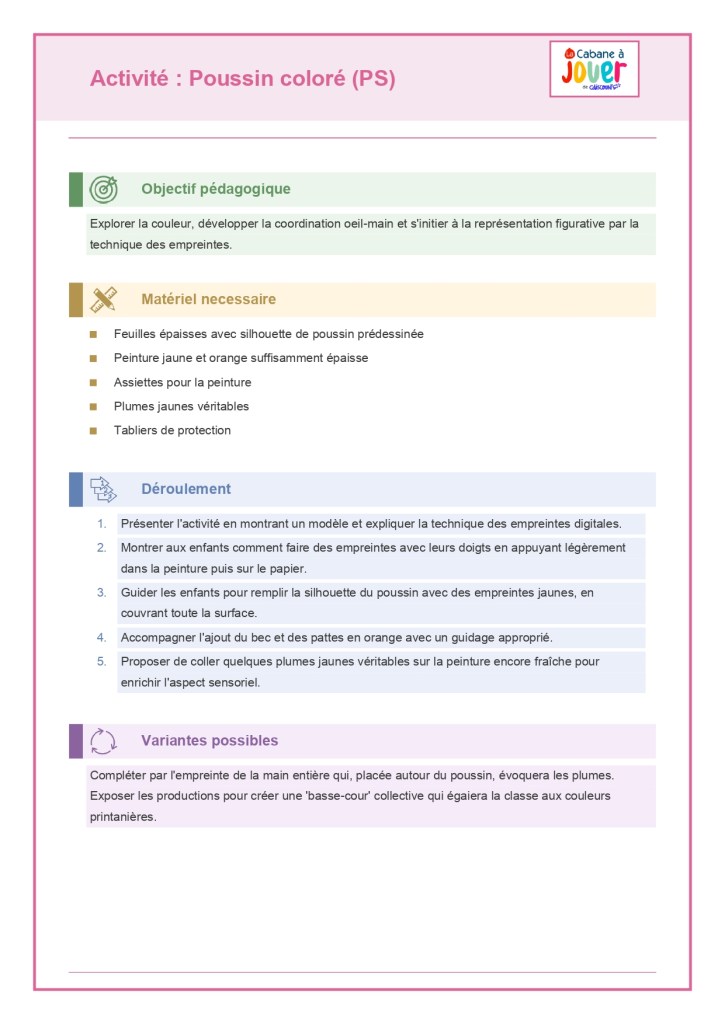 activité Pâques maternelle