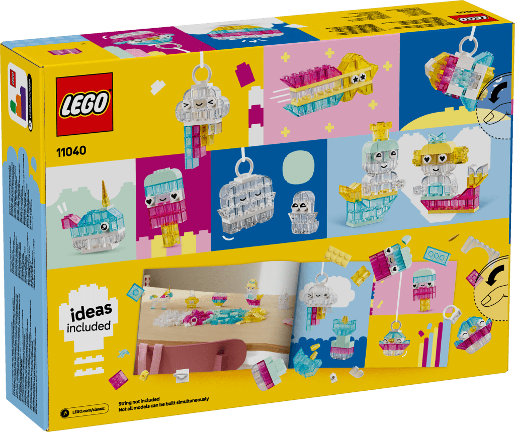 boîte LEGO Classic 11040 : La boîte de briques transparentes magiques 