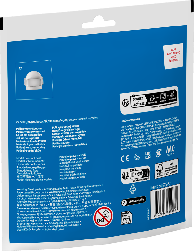 boîte LEGO City 30693 : Le jet-ski de la police