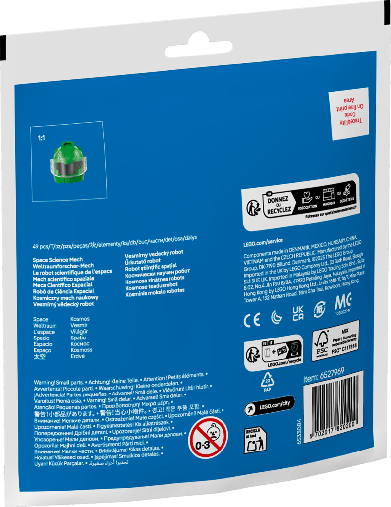 boîte LEGO City 30694 : Le robot scientifique de l’espace