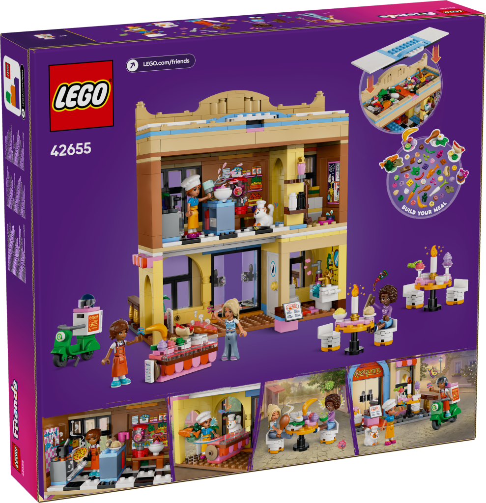 boîte LEGO Friends 42655 : Le Restaurant et l’École de Cuisine
