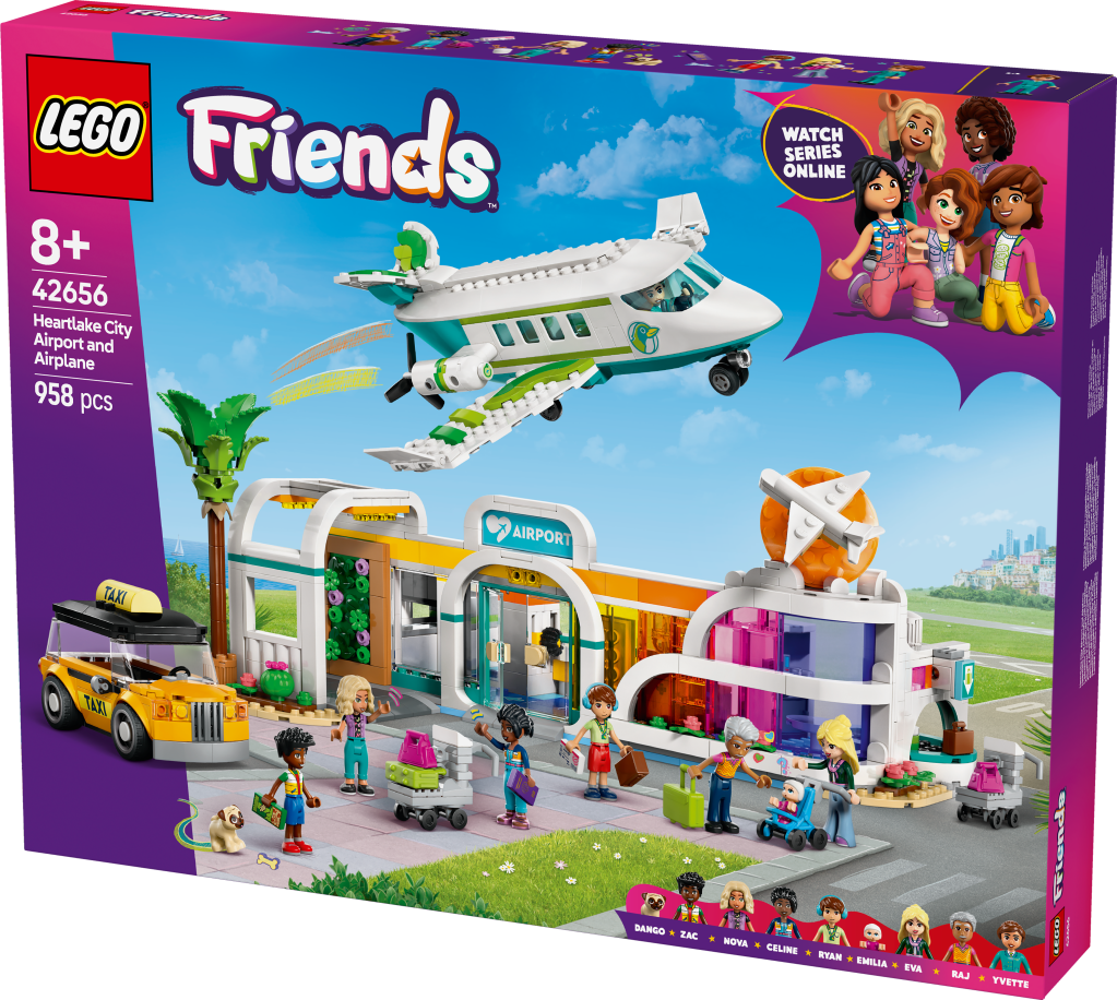 boîte LEGO Friends 42656 : L’Aéroport et l’Avion de Heartlake City