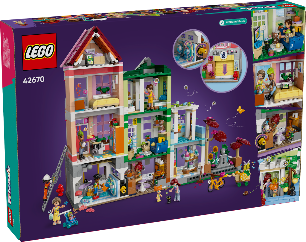 boîte LEGO Friends 42670 : Les Appartements et Boutiques de Heartlake City