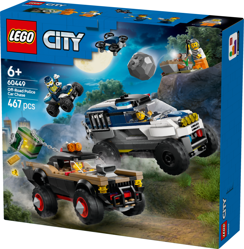boîte LEGO City 60449 : La course-poursuite de la voiture de police tout-terrain