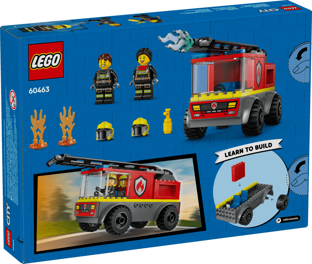 boîte LEGO City 60463 : Camion de pompiers avec échelle