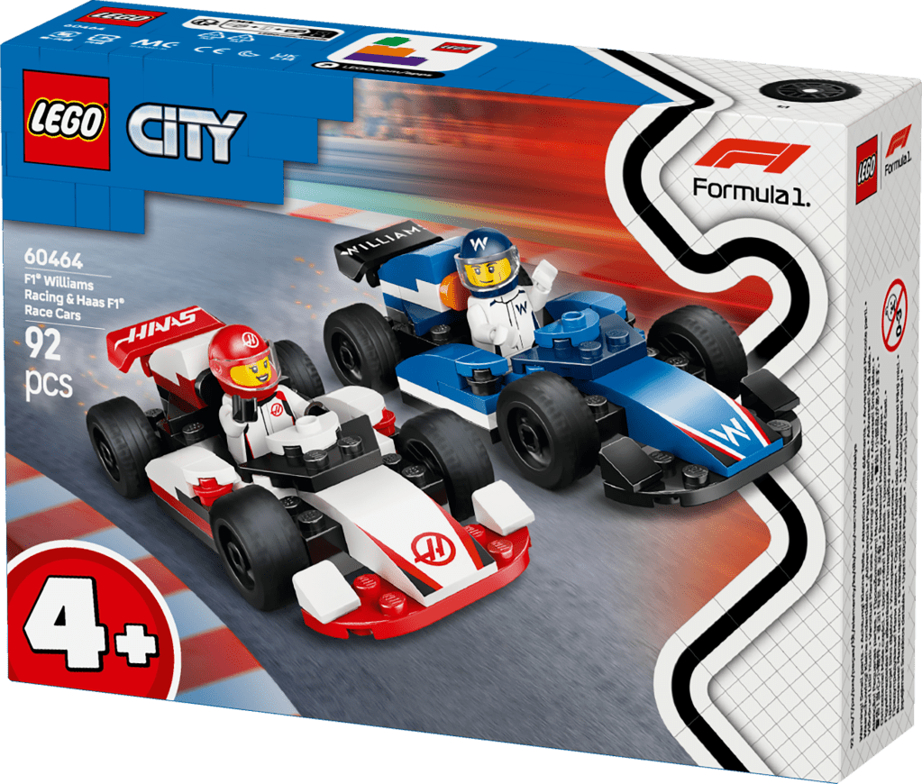 boîte LEGO City 60464 : Voitures de course de F1 Williams Racing et Haas F1
