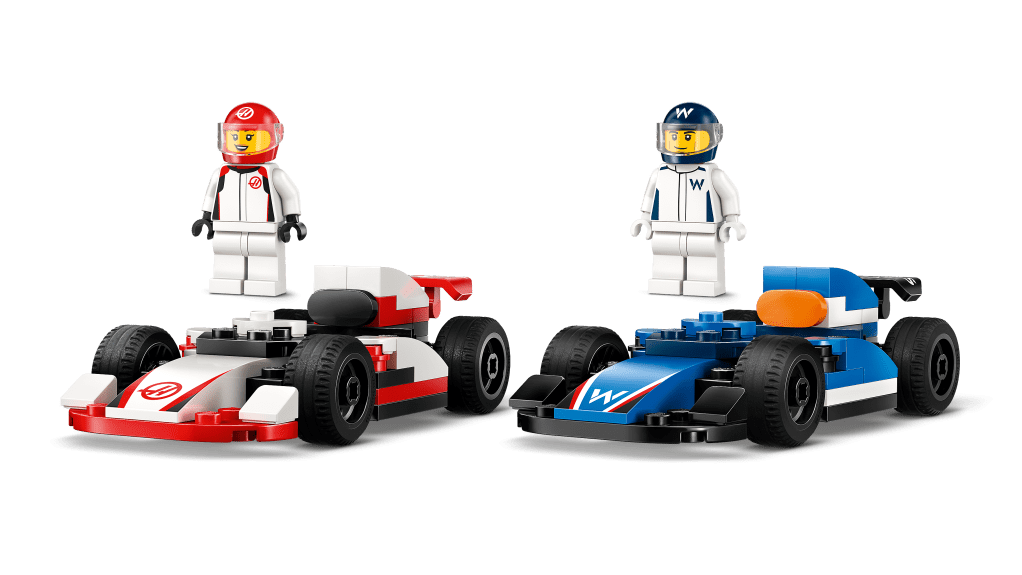 détails LEGO City 60464 : Voitures de course de F1 Williams Racing et Haas F1