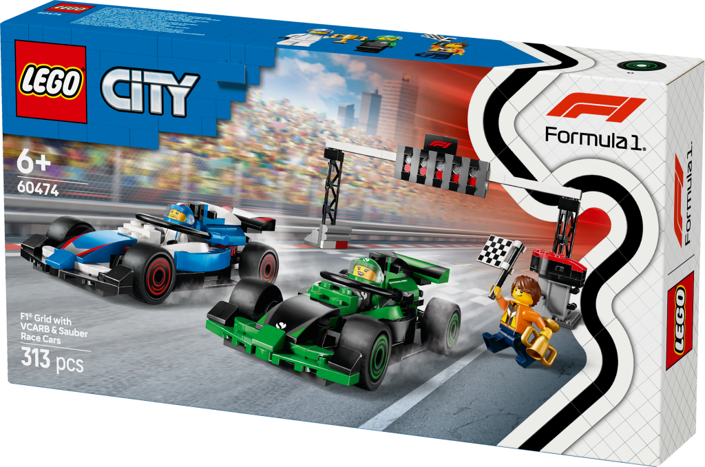 boîte LEGO City 60474 : Grille de départ de F1® avec voitures VCARB et Sauber