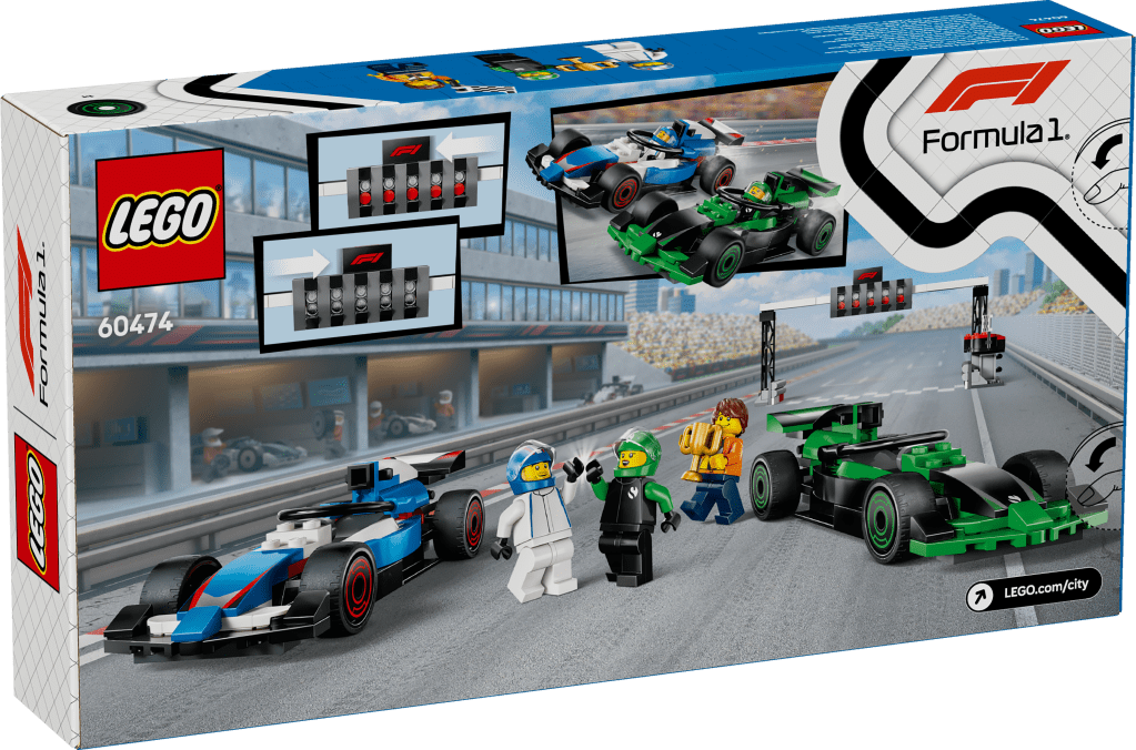 boîte LEGO City 60474 : Grille de départ de F1® avec voitures VCARB et Sauber