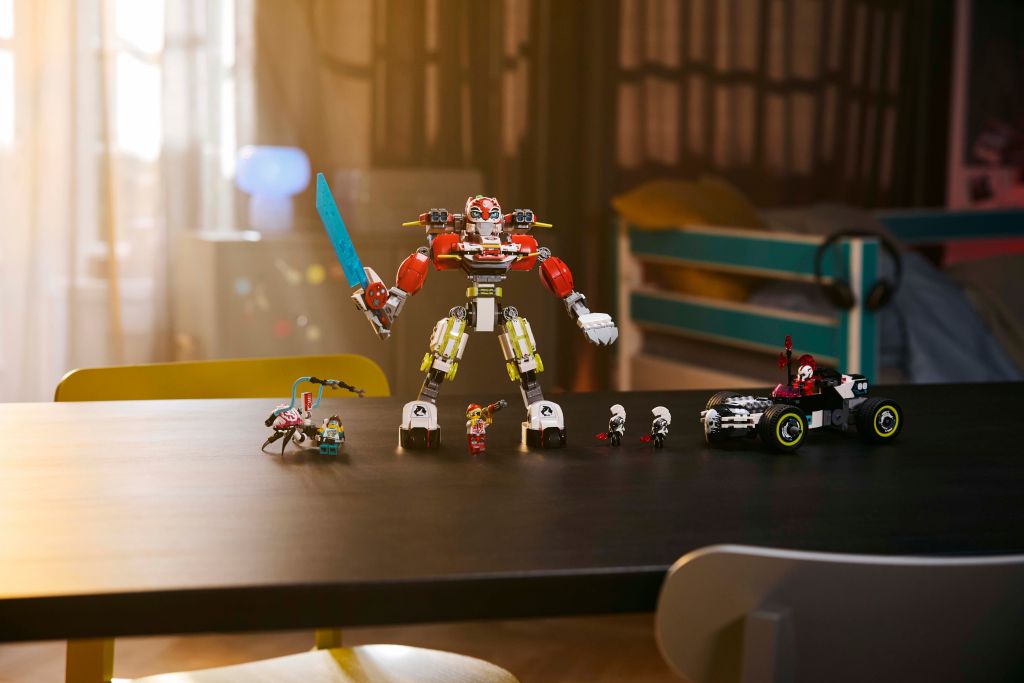 détails LEGO DREAMZzz 71497 : Robot-Tigre de Cooper et bolide de Zero