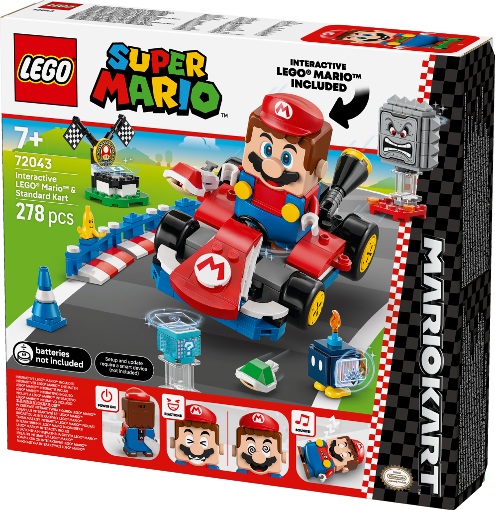 boîte LEGO Mario Kart 72043 : Mario Interactif et Kart Standard
