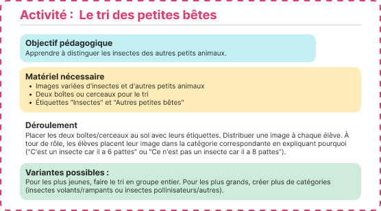tri petites bêtes