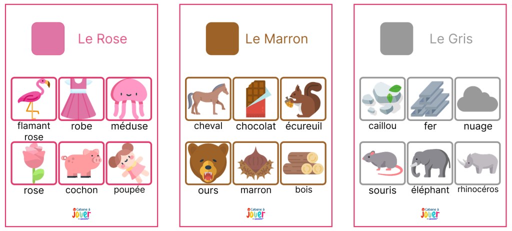 apprentissage couleurs teintes