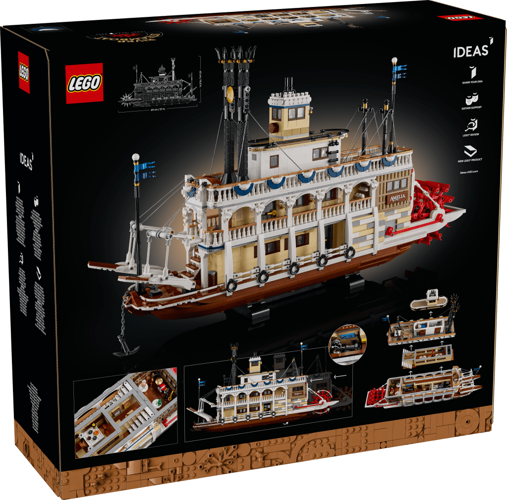 boîte LEGO Ideas 21356 Le bateau à vapeur du Mississippi