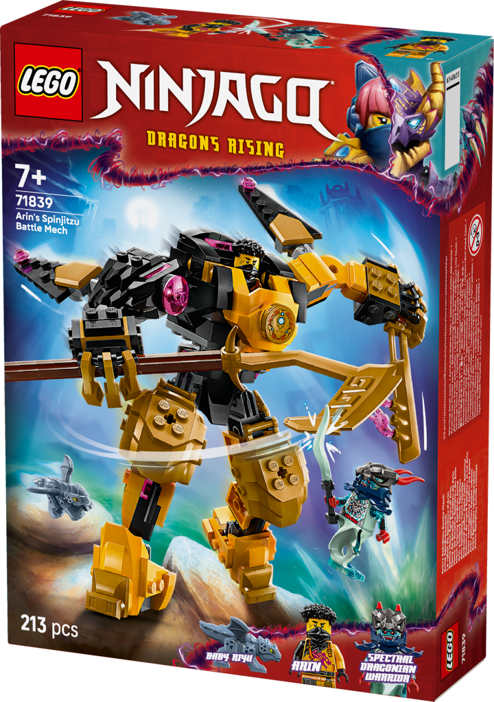boîte LEGO NINJAGO 71839 Le robot de Spinjitzu d’Arin