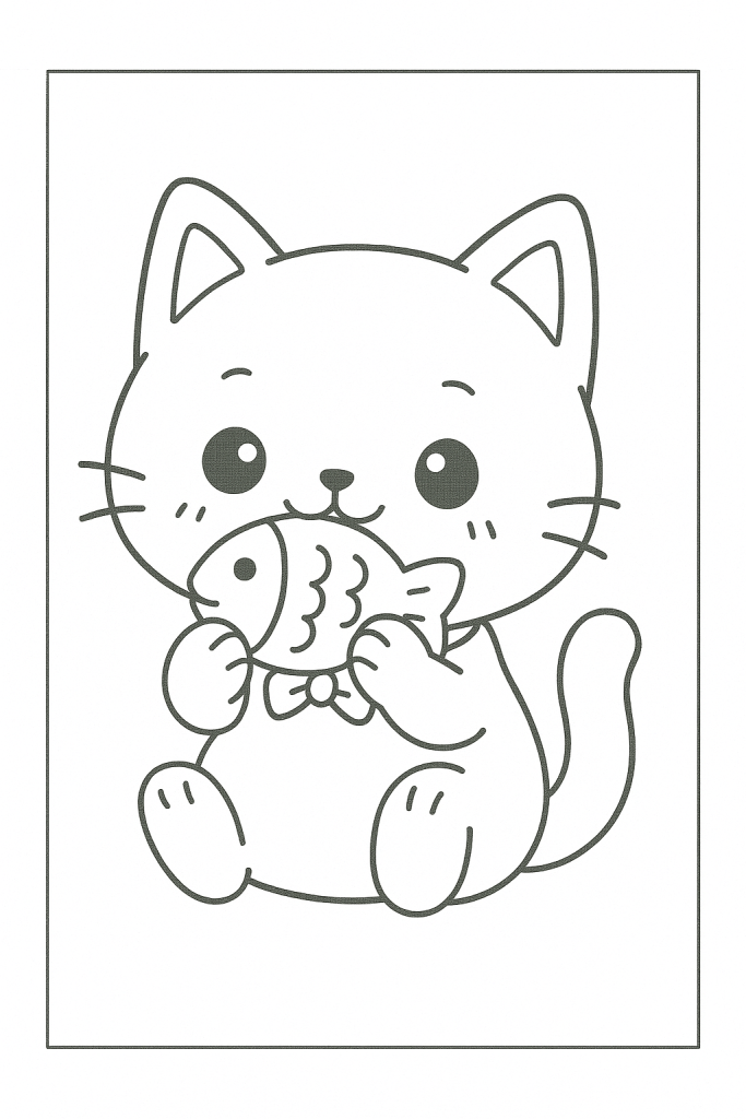 chaton à colorier