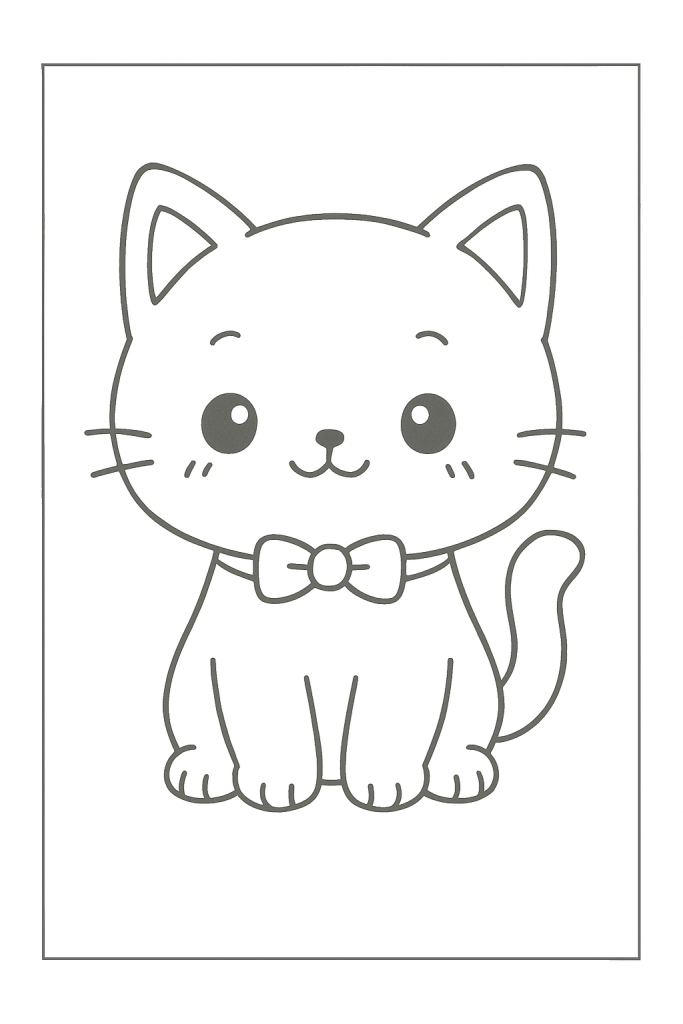 chaton à colorier