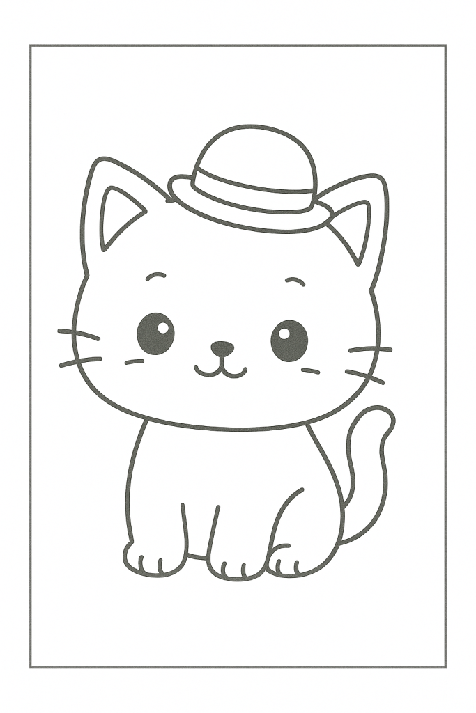 chaton à colorier