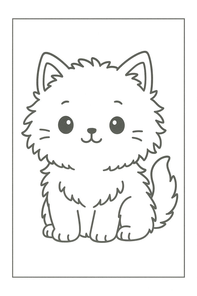 chaton à colorier