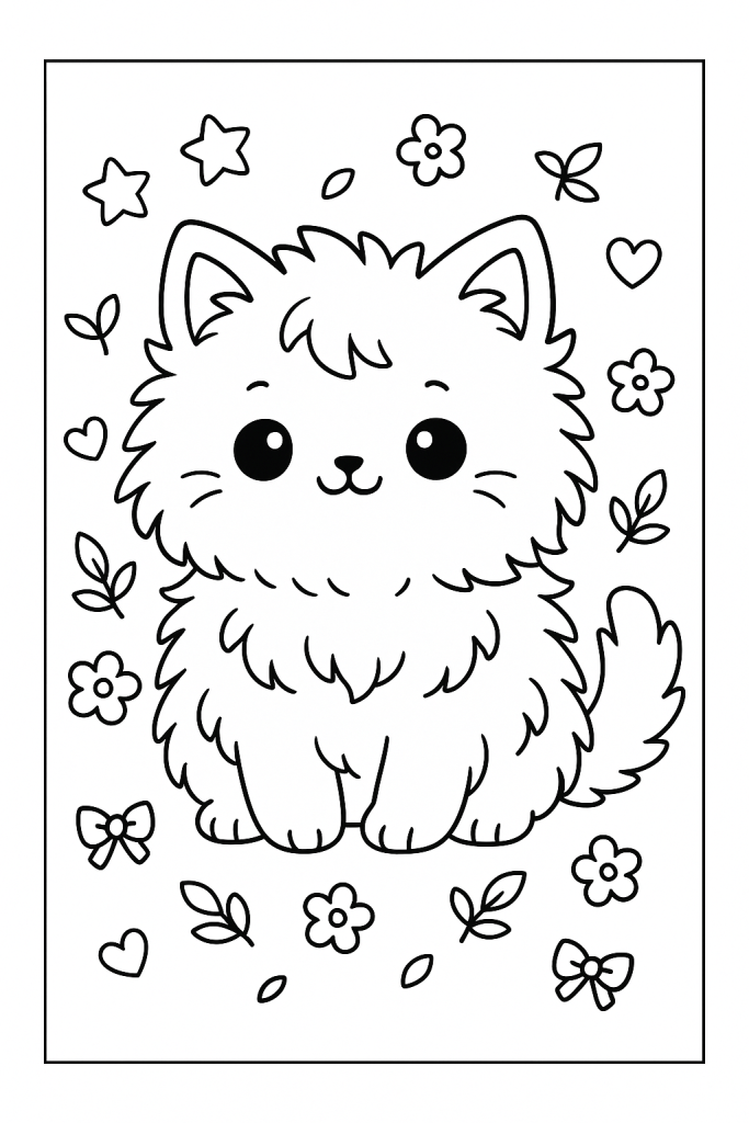 chaton à colorier