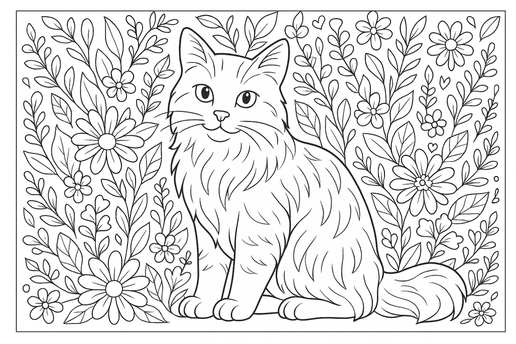 coloriage chat à imprimer