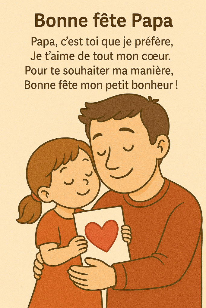 poème fête des pères à imprimer