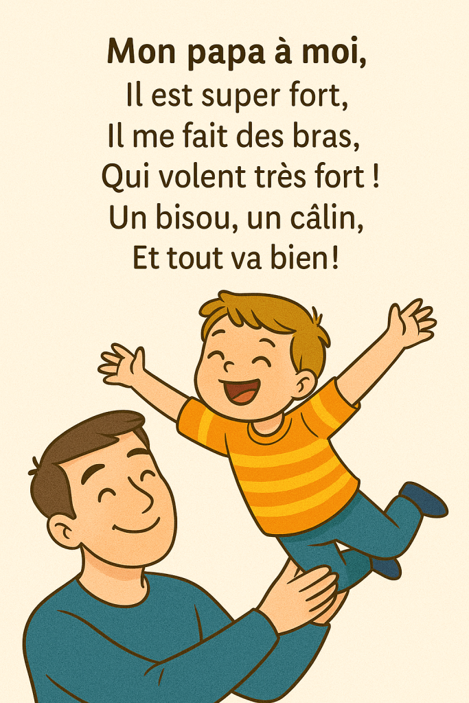 poème fête des pères à imprimer