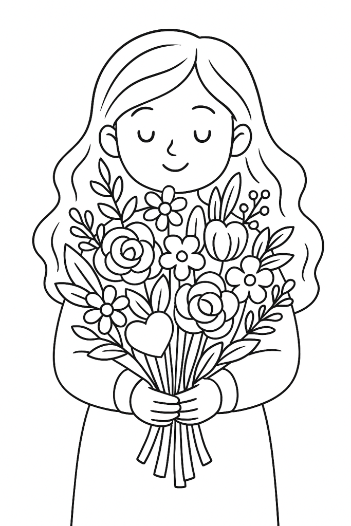 coloriage fête des mères