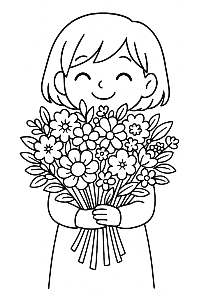 coloriage fête des mères