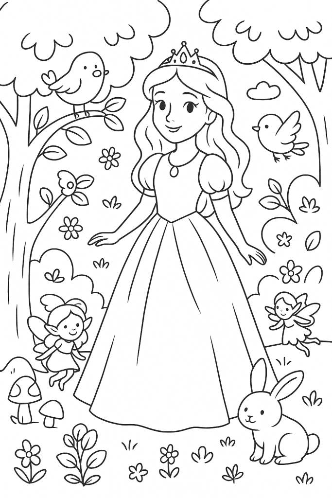 coloriage princesse