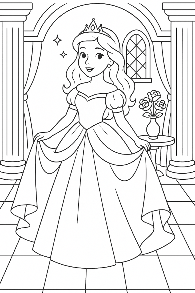 coloriage princesse