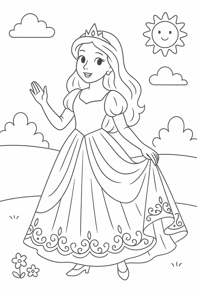 coloriage princesse