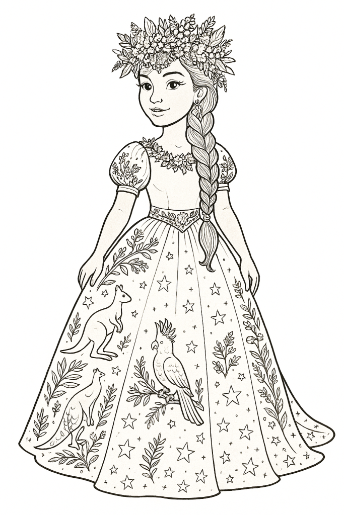 coloriage princesse oceanie