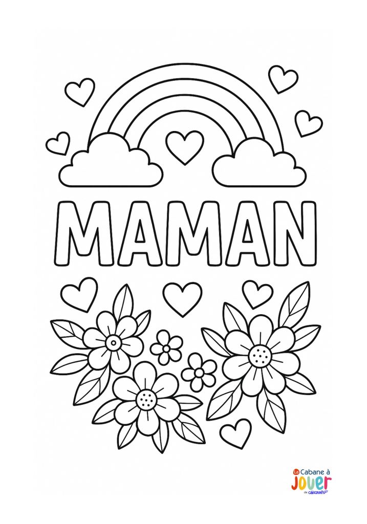 coloriage fête des mères