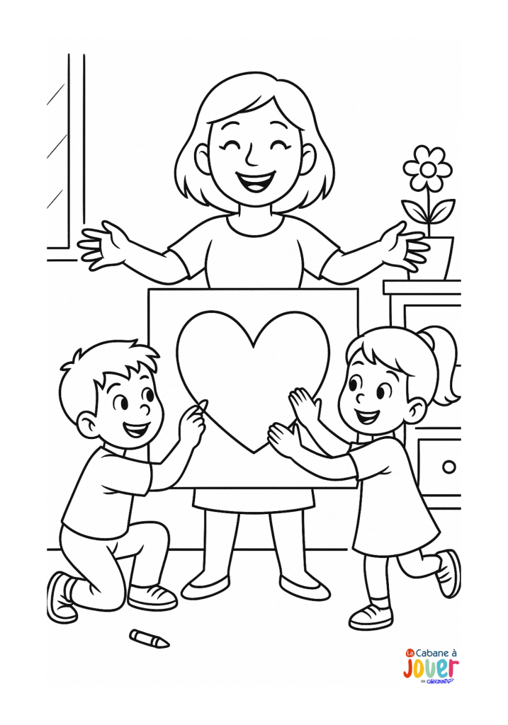 coloriage fête des mères