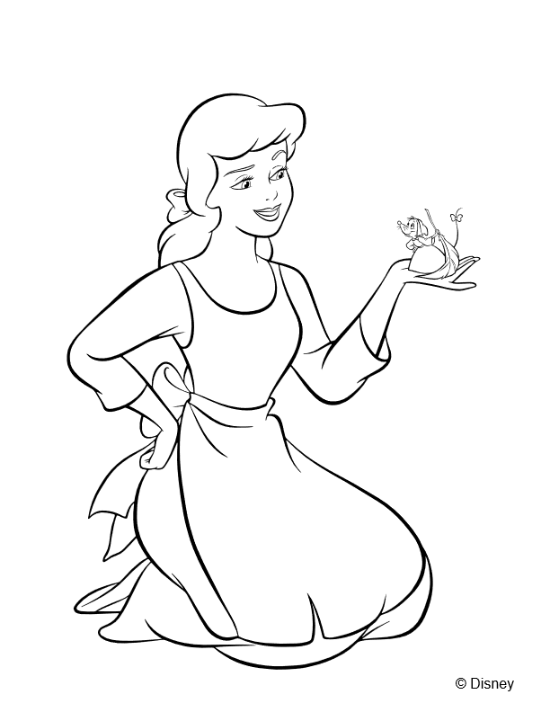 coloriage princesse cendrillon