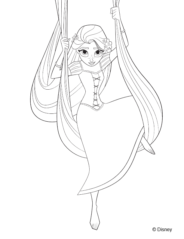coloriage princesse Raiponse disney