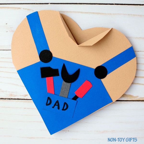 DIY carte cœur papa