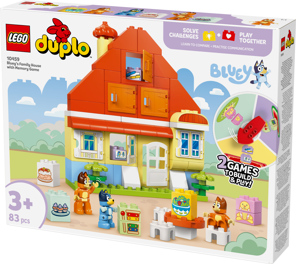 boîte LEGO DUPLO 10459 La maison de famille de Bluey et le jeu de mémoire
