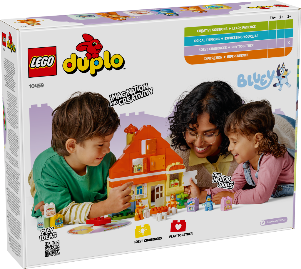 boîte LEGO DUPLO 10459 La maison de famille de Bluey et le jeu de mémoire