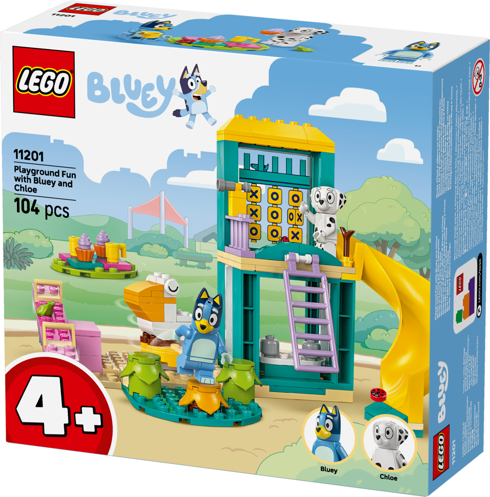 boîte LEGO Bluey 11201 Bluey et Chloé à l’aire de jeux